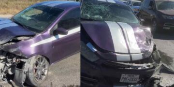 _choque frontal en Matamoros