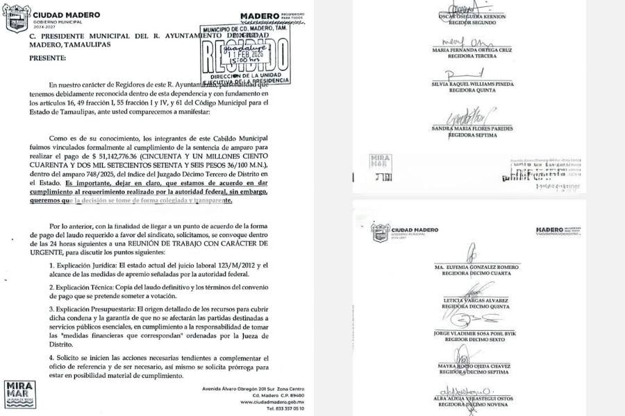 pago de laudo Ciudad Madero