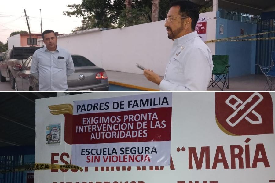 protesta escuela primera en Victoria