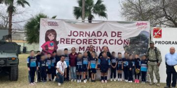 reforestación dentro de cuartel en Nuevo Laredo