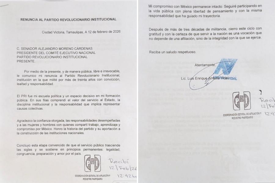 renuncia Arreola Vidal PRI