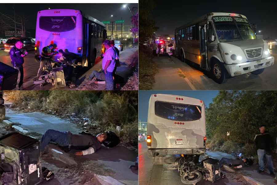 repartidor choca microbús en Tampico (1)