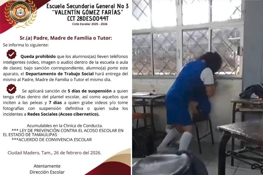 uso de celular secundaria Madero