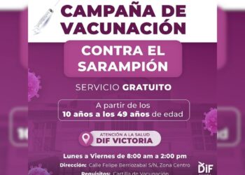 vacuna contra el sarampión DIF Victoria