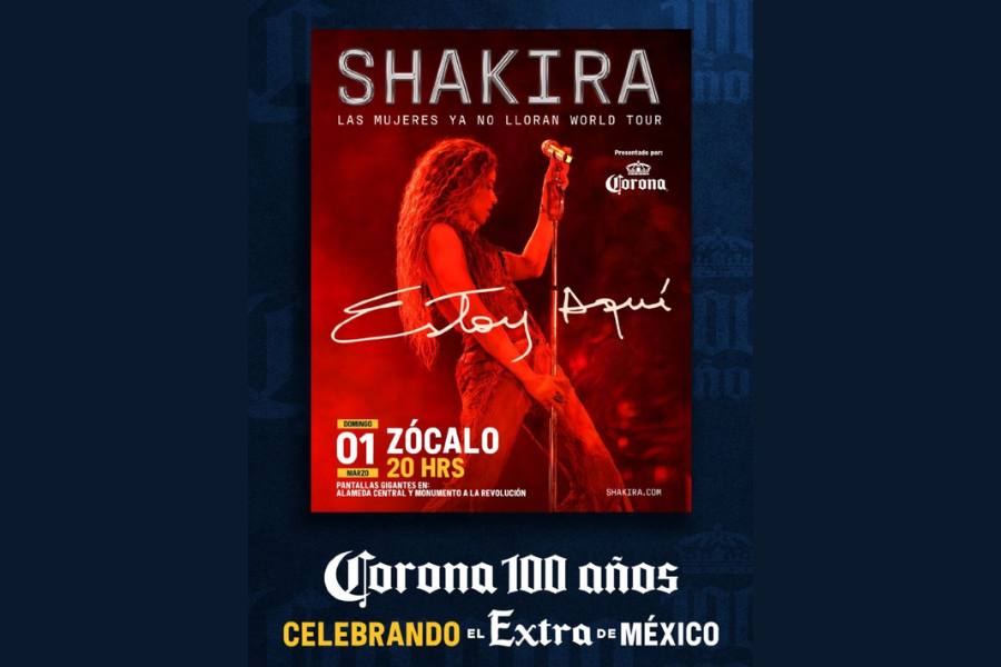 ¿A qué hora es el concierto de Shakira en el Zócalo de la Ciudad de México