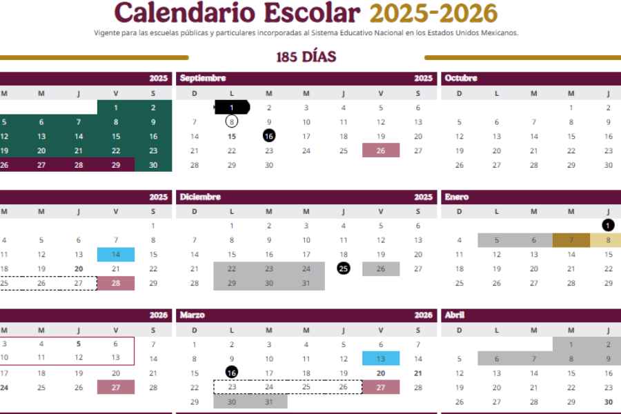 ¿Qué días no tendrán clases los estudiantes en febrero 2026, según la SEP?
