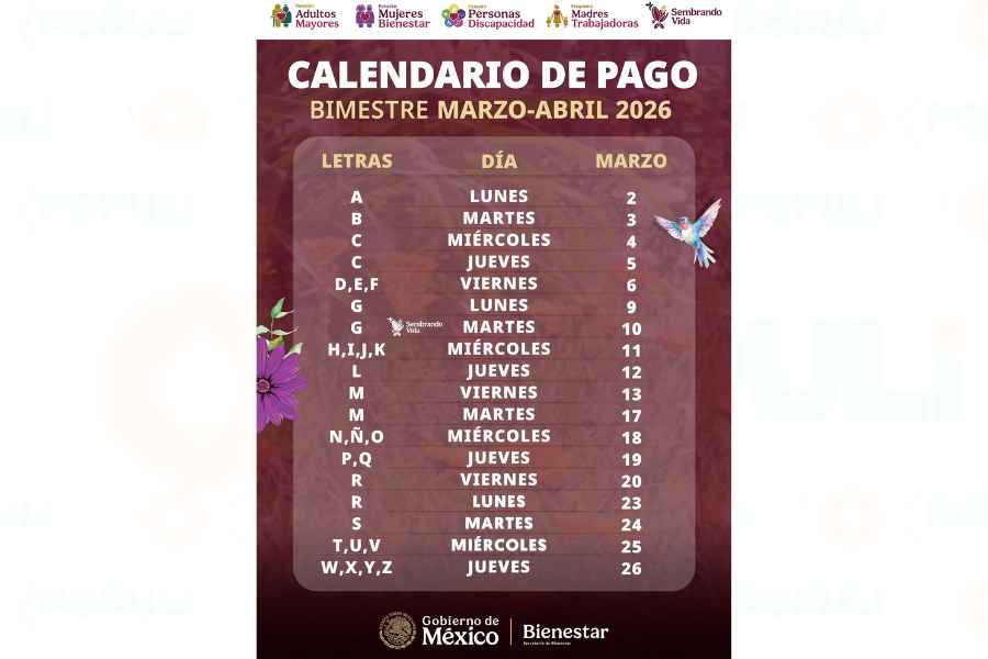 ¿Habrá pago de la la Pensión Bienestar el lunes 16 de marzo?