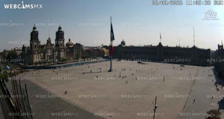 8M 2026 Así luce el Zócalo en la CDMX por la marcha por el Día Internacional de la Mujer