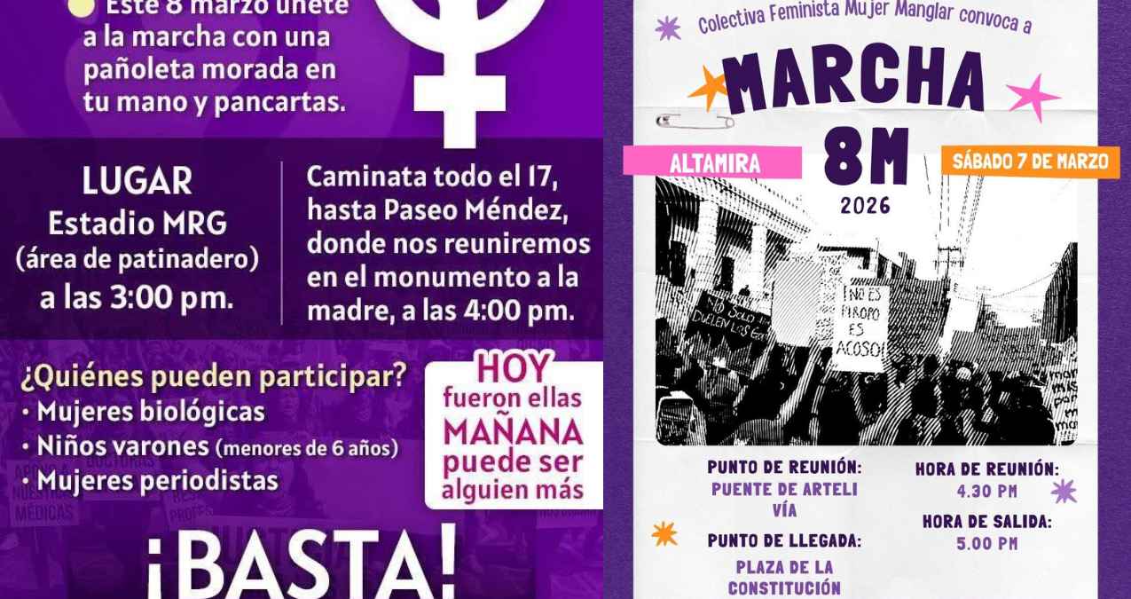 Así serán las marchas del 8M en Tamaulipas este 2026