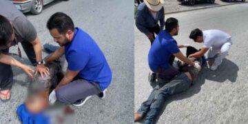 Abuelito embestido por Jeep en Matamoros