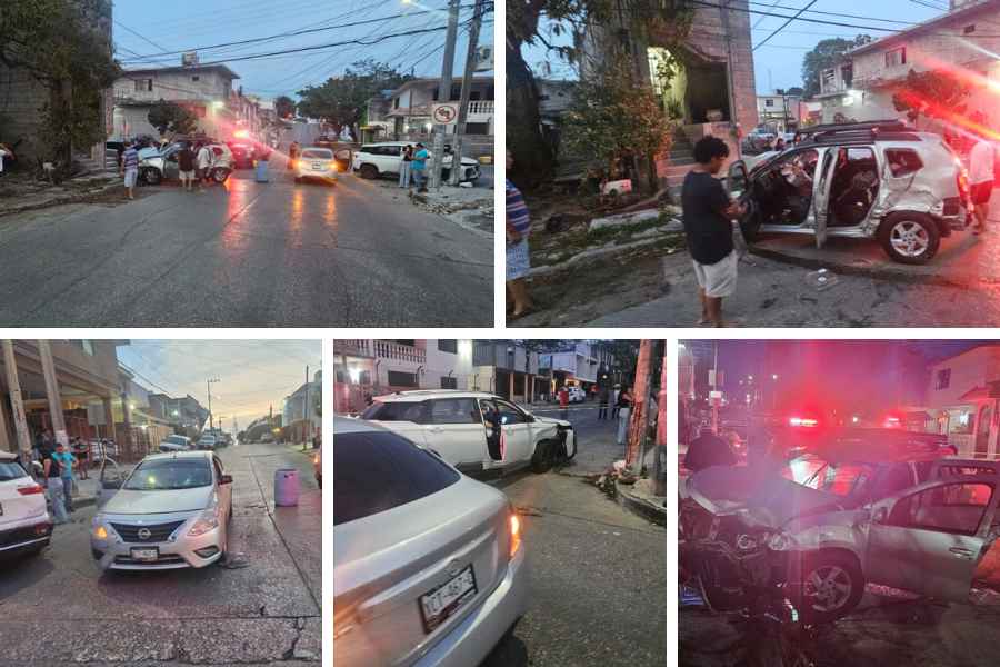 Accidente múltiple en Madero (1)