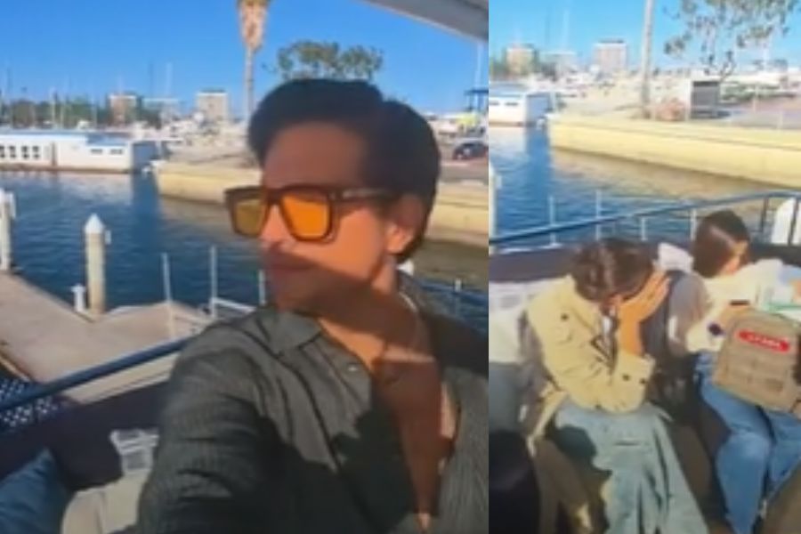 Aislinn Derbez se reúne con su familia en un paseo en yate