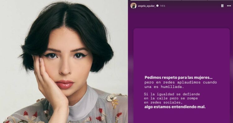 Ángela Aguilar en tendencia por su mensajes del 8M