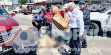 Aparatosa colisión deja a motociclista lesionado en Reynosa, Tamaulipas