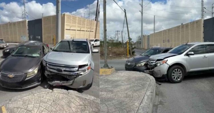 fuerte choque avenida Cantinflas
