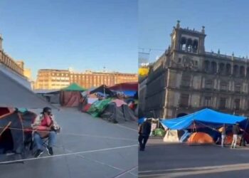 Así luce el Zócalo de la CDMX en el segundo día de los bloqueos de la CNTE