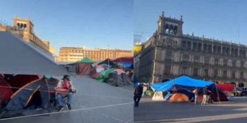 Así luce el Zócalo de la CDMX en el segundo día de los bloqueos de la CNTE