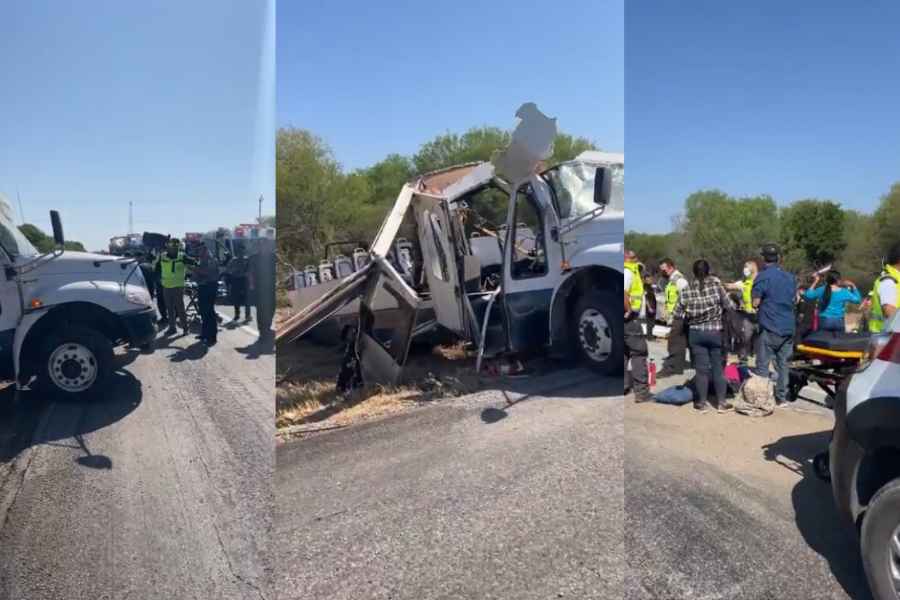 Autobús con peregrinos sufre accidente en la carretera Matamoros-Victoria; reportan varios heridos