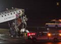 Avión se impacta contra camión de bomberos en el aeropuerto LaGuardia en Nueva York