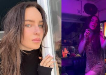 Belinda sorprende con broma viral en camión durante su visita a México