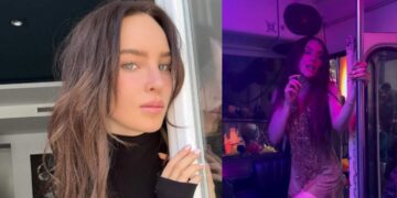 Belinda sorprende con broma viral en camión durante su visita a México