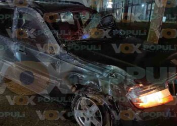 Camioneta se estrella contra dos palmeras y vuelca en Altamira, Tamaulipas
