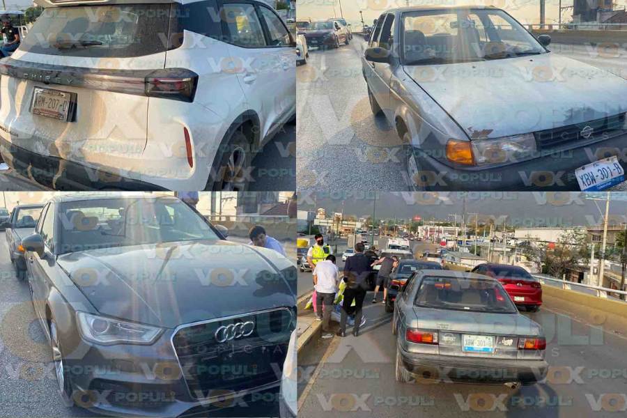 Carambola provoca caos vial y deja una mujer lesionada en Ciudad Victoria, Tamaulipas