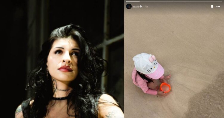 Cazzu comparte tiernas fotos de Inti en la playa antes de iniciar su gira por Estados Unidos