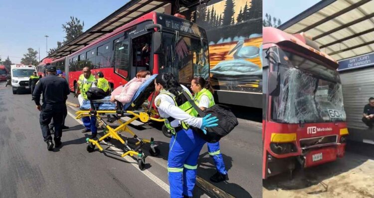 Colisión entre dos unidades del Metrobús deja múltiples lesionados en la zona de San Juan de Aragón en la CDMX