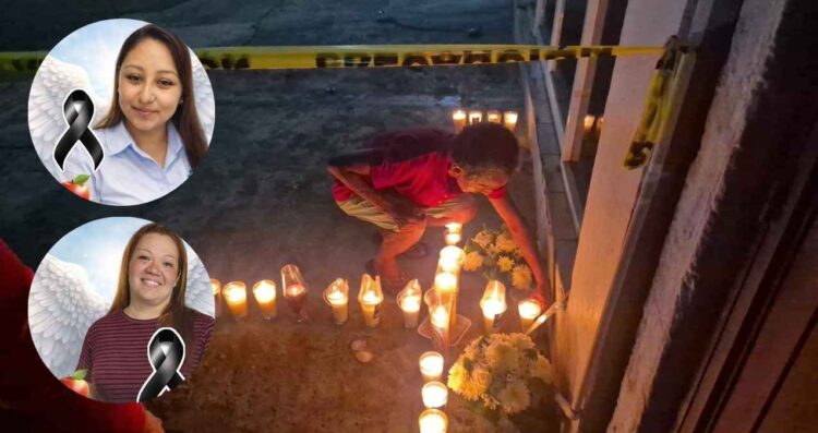 Colocan flores y veladoras en honor a las docentes asesinadas en la preparatoria 'Anton Makárenko' de Lázaro Cárdenas, Michoacán