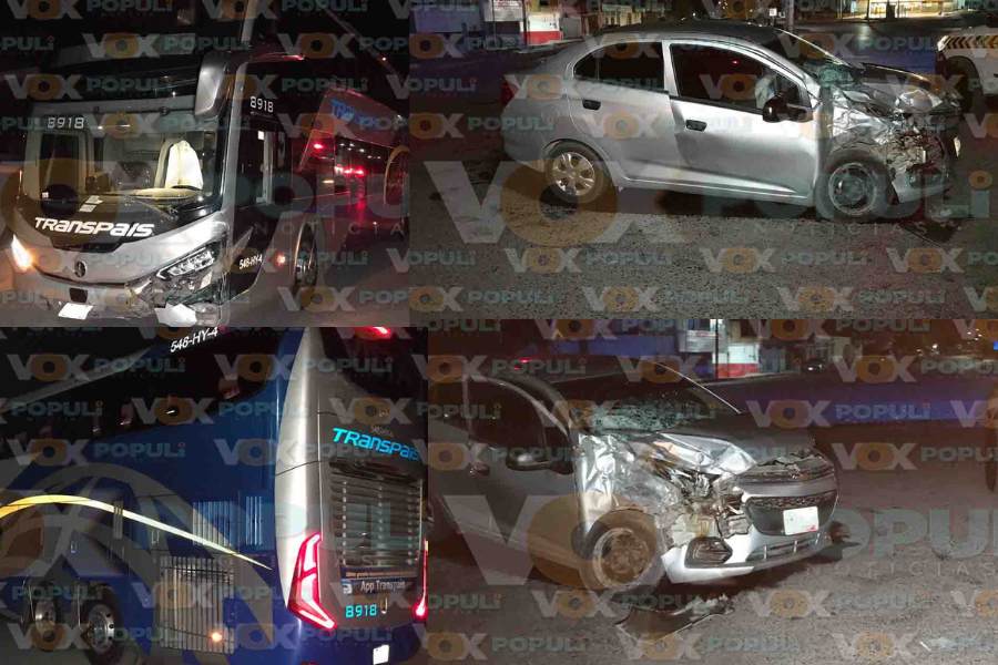 Conductor de Didi es arrastrado por autobús tras ignorar semáforo en Ciudad Victoria, Tamaulipas
