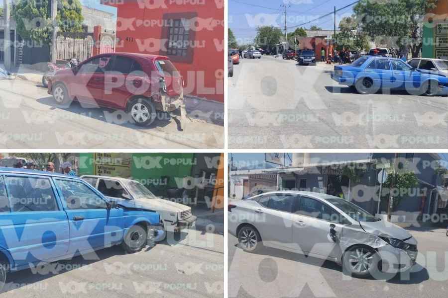 Conductor desata carambola contra vehículos estacionados en Ciudad Victoria, Tamaulipas