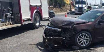 accidente carretera Aeropuerto Nuevo Laredo