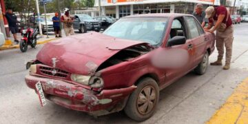 Conductor fuerte accidente en El Mante