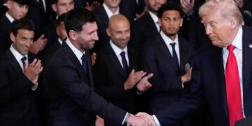 Lionel Messi visitó a Donald Trump
