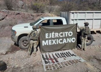 Ejército asegura armas y explosivos durante operativo en Moris, Chihuahua