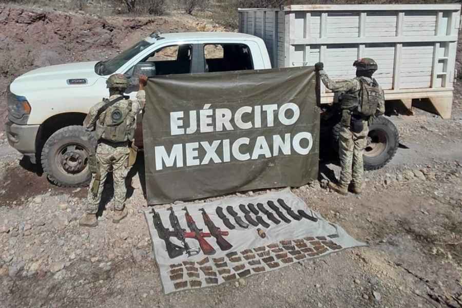 Ejército asegura armas y explosivos durante operativo en Moris, Chihuahua