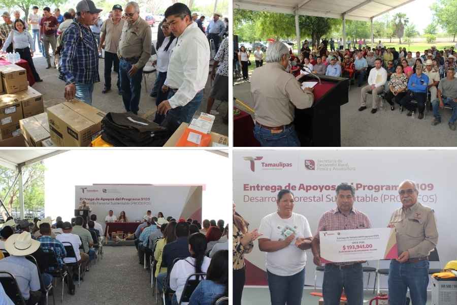 Entrega Gobierno estatal apoyos para fortalecer el sector forestal en Tamaulipas