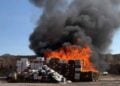 FGR incinera más de una tonelada de droga asegurada en Saltillo, Coahuila