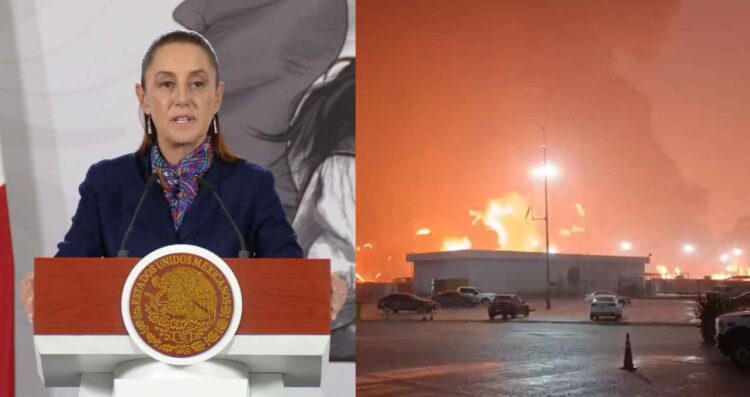 FGR investiga incendio en la refinería de Dos Bocas, afirma Sheinbaum
