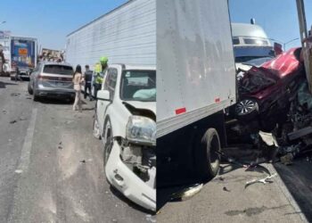 Fatal carambola en la autopista México-Querétaro deja 2 muertos y varios lesionados