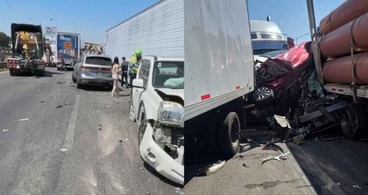 Fatal carambola en la autopista México-Querétaro deja 2 muertos y varios lesionados