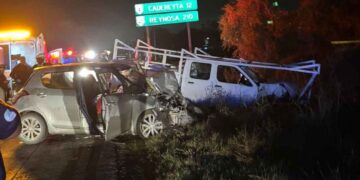 Fatal choque frontal en la carretera Cadereyta-Allende deja una mujer sin vida