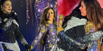 Gloria Trevi sorprende al reencontrarse con Mary Boquitas en concierto