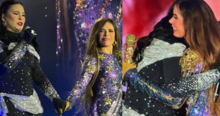 Gloria Trevi sorprende al reencontrarse con Mary Boquitas en concierto