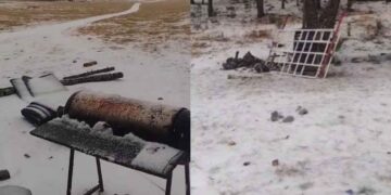 Granizada en la Sierra de Miquihuana, Tamaulipas, ayuda a sofocar incendio forestal