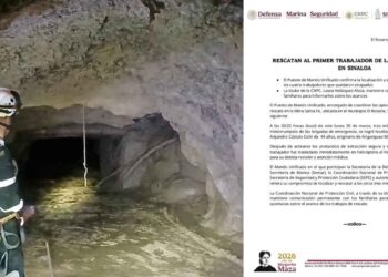 Hallan con vida a trabajador tras derrumbe en la mina Santa Fe en El Rosario, Sinaloa
