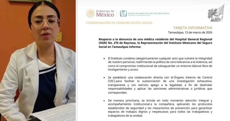 IMSS Tamaulipas lanza comunicado por denuncia de acoso