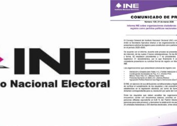 INE recibe solicitudes de organizaciones para convertirse en partidos políticos