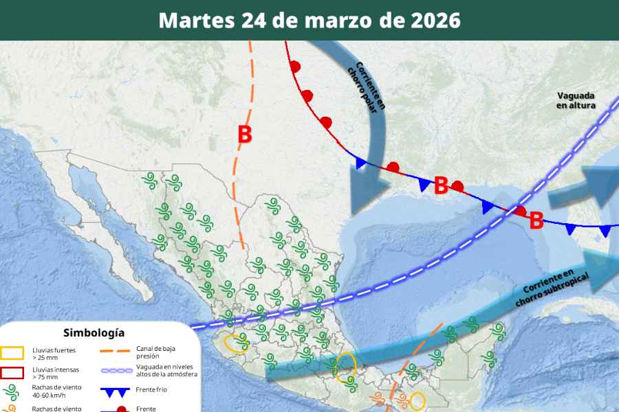 Lluvias y vientos clima en México (1)